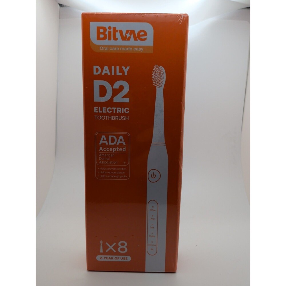 *Bitvae Daily D2 Electric Electric Toothbrush - Quartz Pink- 8 Heads Replacement